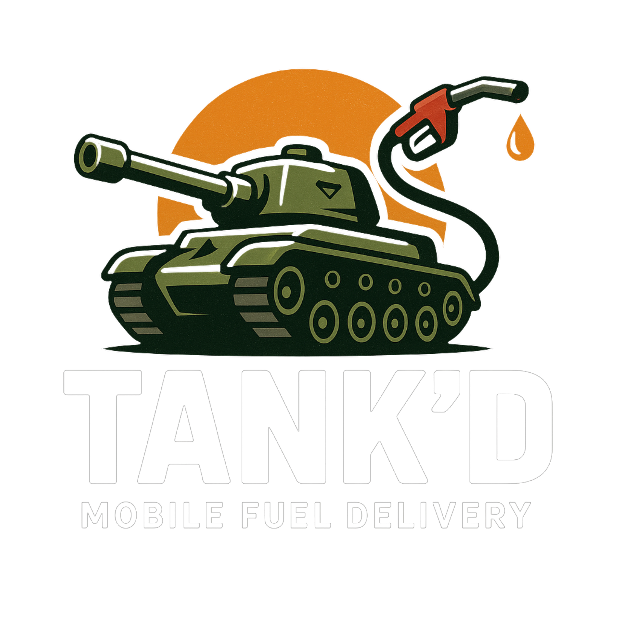 TANK'D original white tank logo